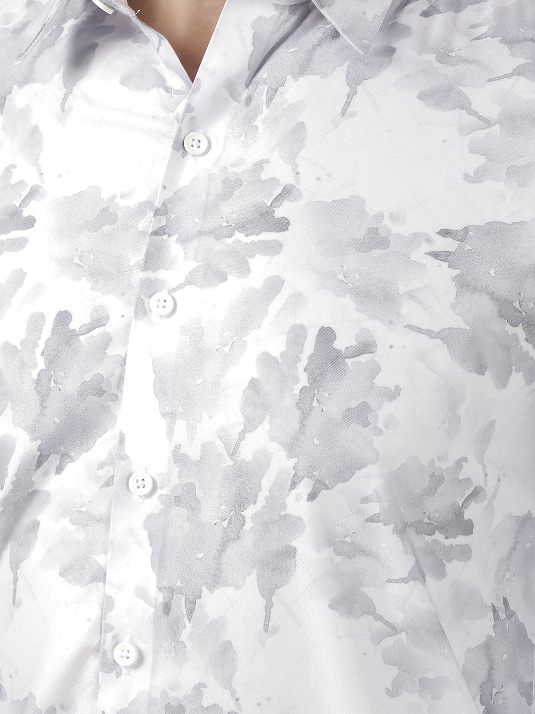 Numero Uno Men Abstract Grey Shirt